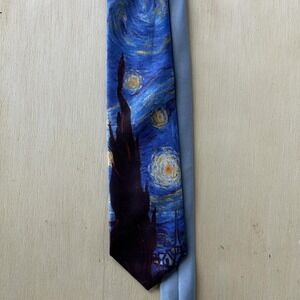 Ralph Marlin Starry Night Tie Mens One Size Multicolor Art Van Gogh Designer